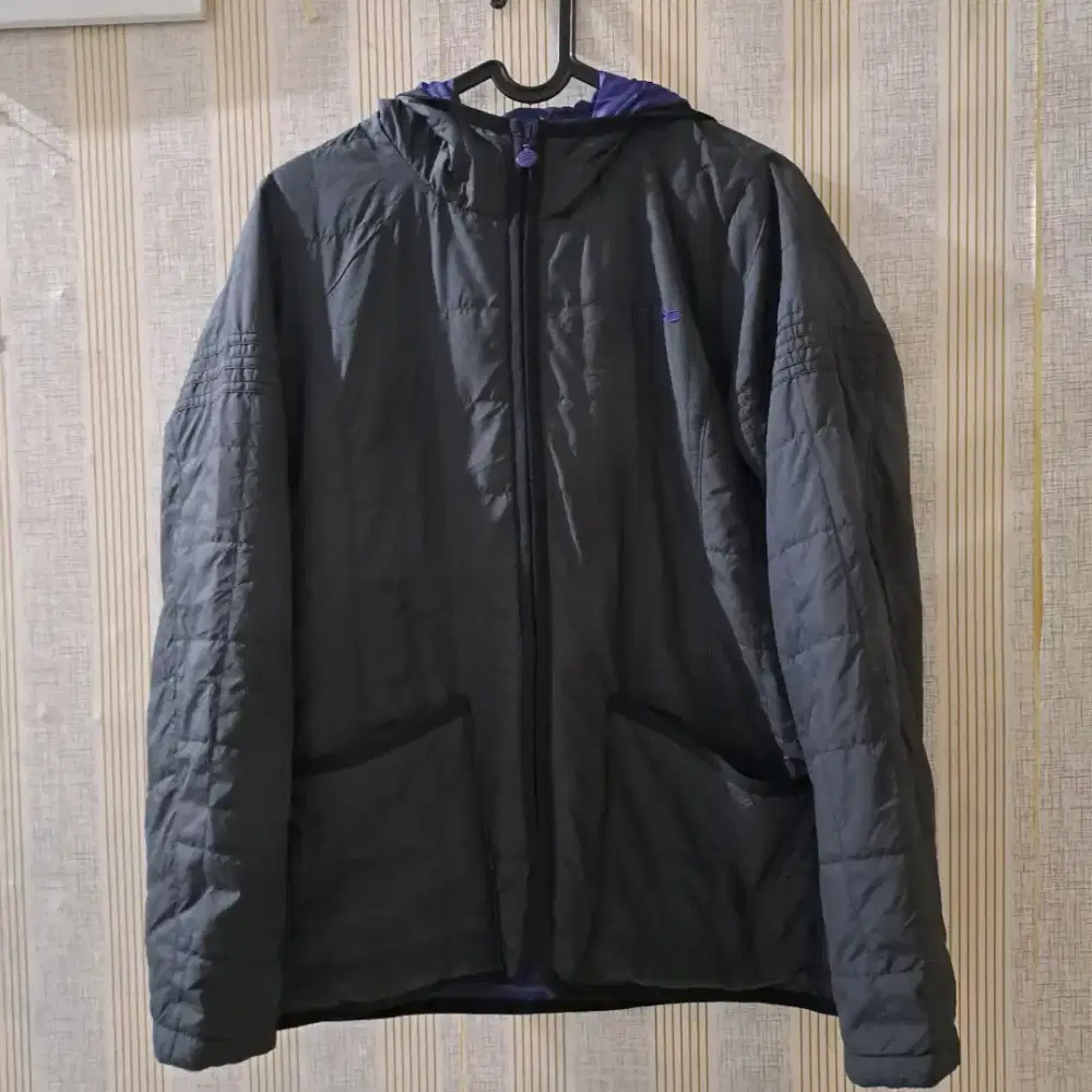 Jaket Adidas Neo model gelembung warna darknavy