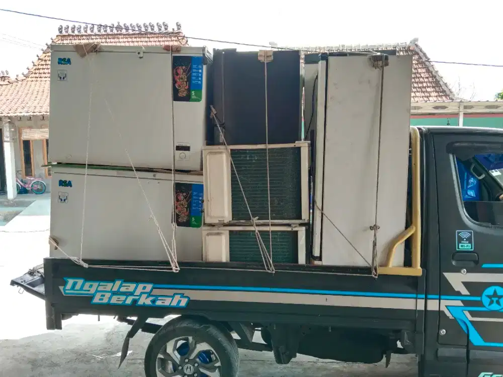 Terima borongan elektronik bekas/rusak: AC, kulkas, freezer, showcase
