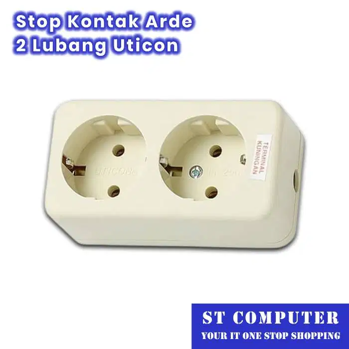 Stop Kontak Arde 2 Lubang Uticon