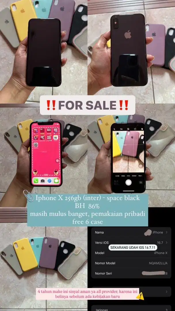 iPhone X 256gb Space Black Inter