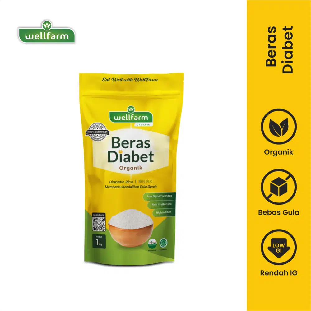 Beras Organik Diabet Wellfarm 1kg