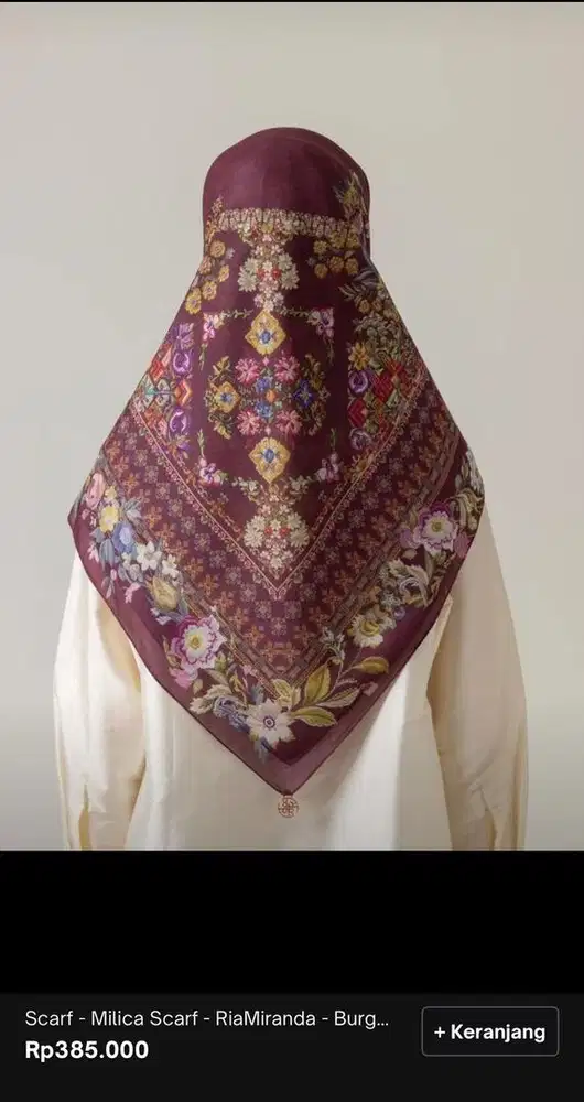 Scraf Ria Miranda maroon