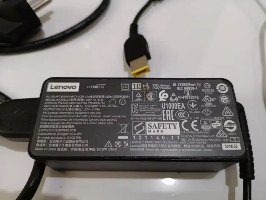 Charger Adaptor Laptop Lenovo ADP-45TD B