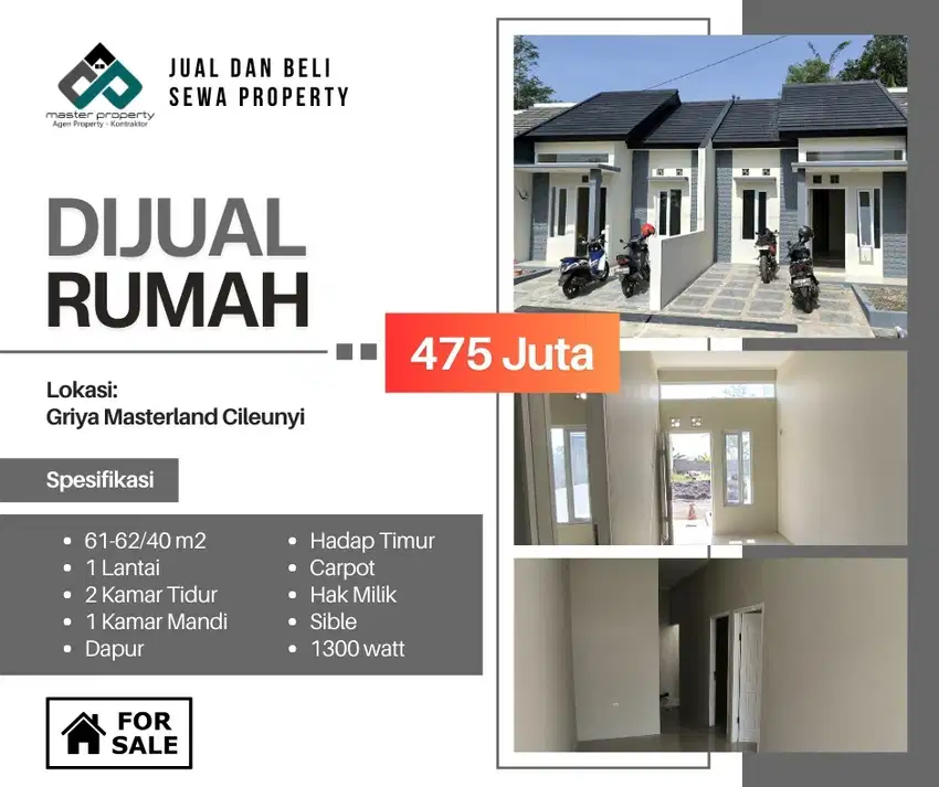 Hunian minimalis  strategis di Cluster Cileunyi Jatinangor Bandung