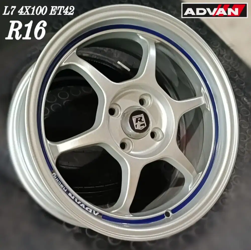 Velg murah promo advan rg1 r16 4x100 jazz brio agya ayla dll