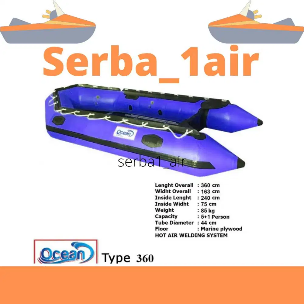 Perahu Karet PVC KOREA Type 360 Bersertifikat untuk Banjir,Rescue