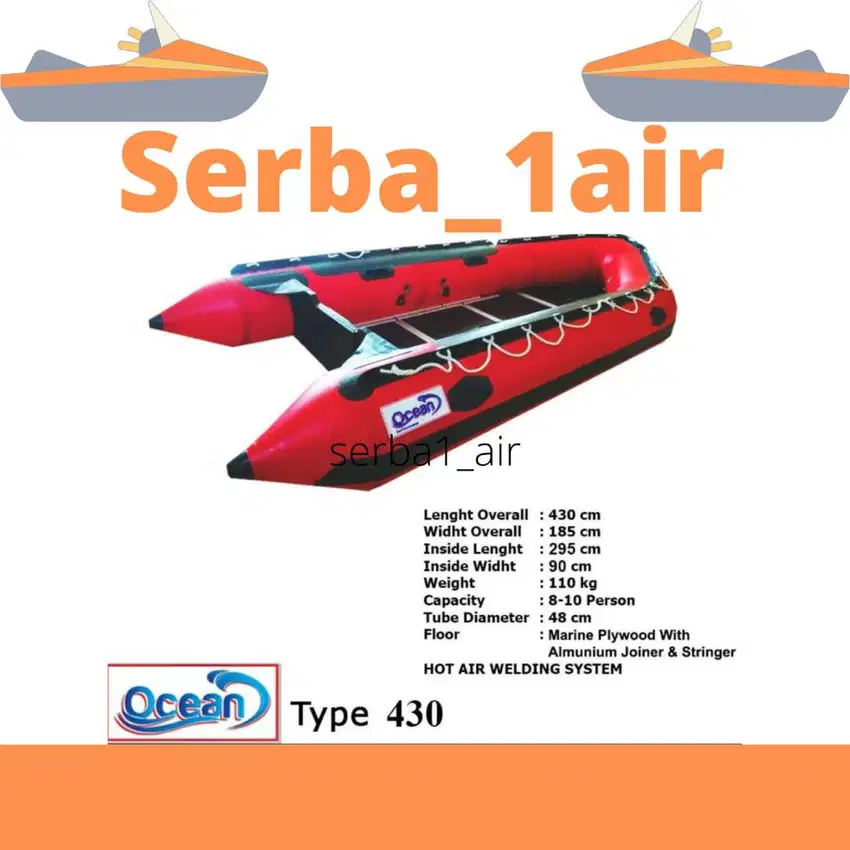 Perahu Karet PVC KOREA Type 430 Bersertifikat untuk Banjir,Rescue