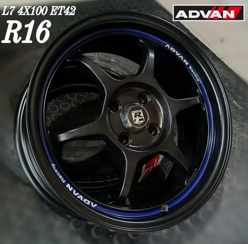 Jual velg murah advan rg1 r16 4x100 raize rocky city baleno jazz dll