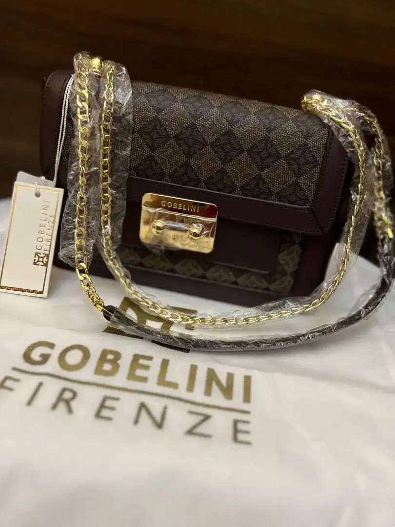 Shoulder Bag Gobelini Impruneta Brown Gg