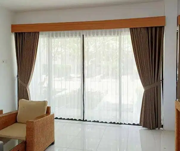 Menerima Gorden Jendela Minimalis Tirai Gordyn Blackout Hordeng Custom