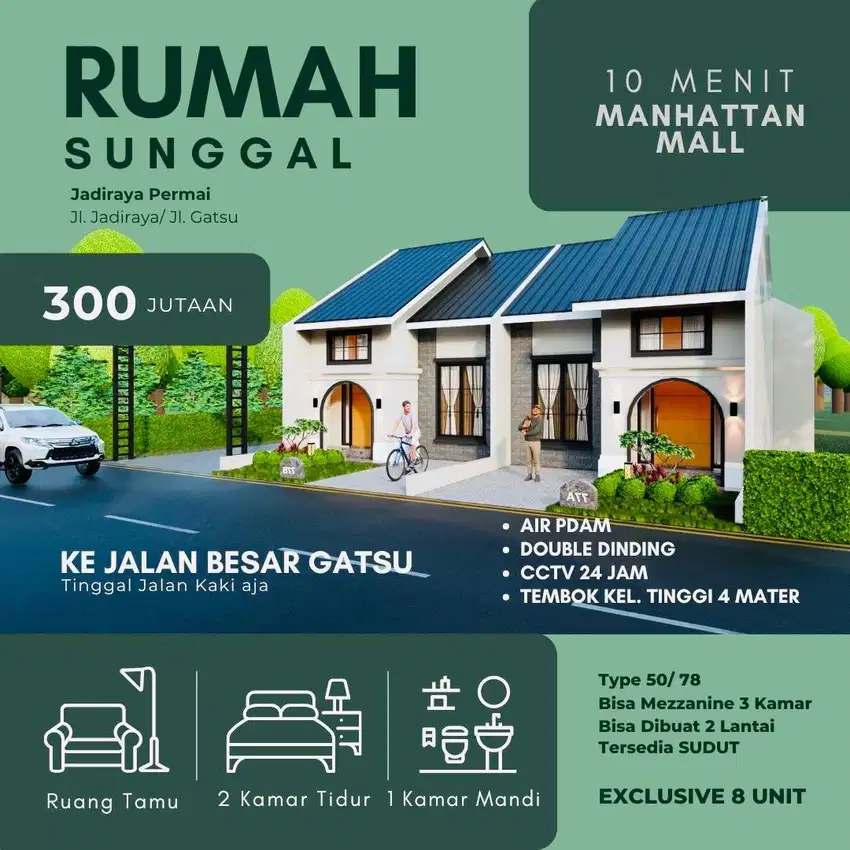RUMAH READY 300 JUTAAN DI GATOT SUBROTO