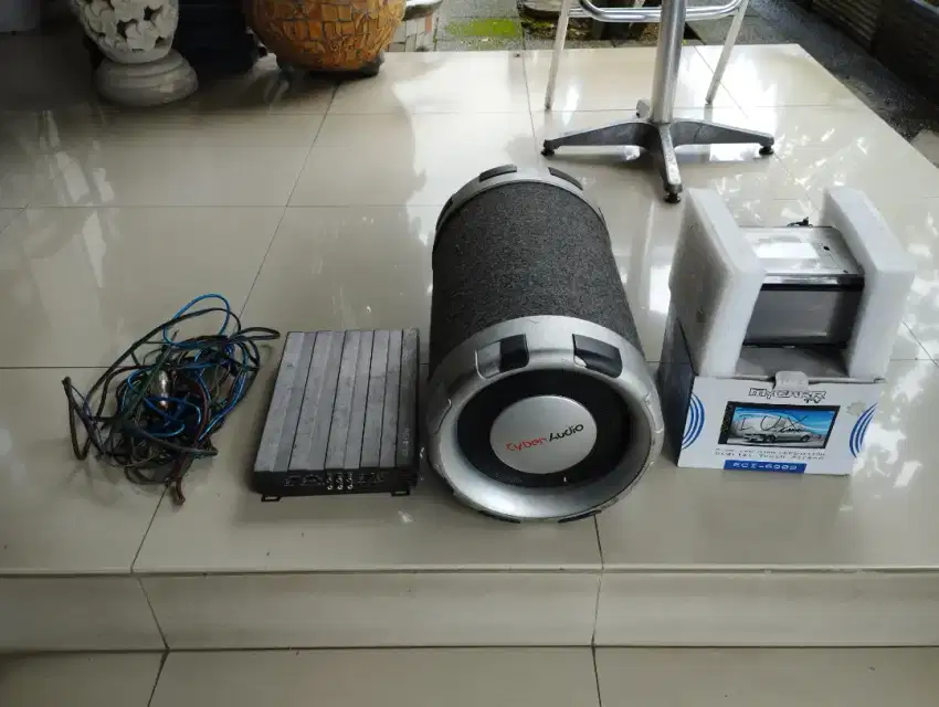 Audio set double din subwoofer ampli
