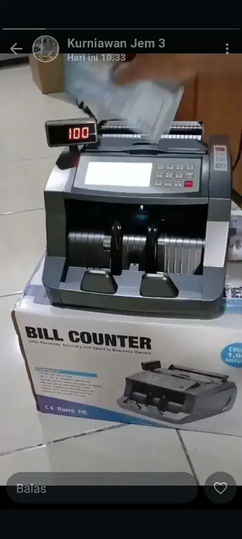 Mesin hitung uang deteksi
