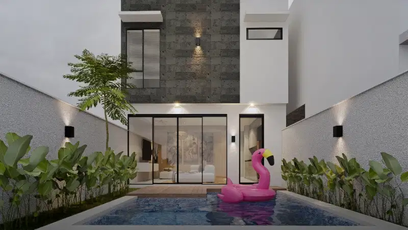 Rumah minimalis modern 2 lantai cluster Jimbaran