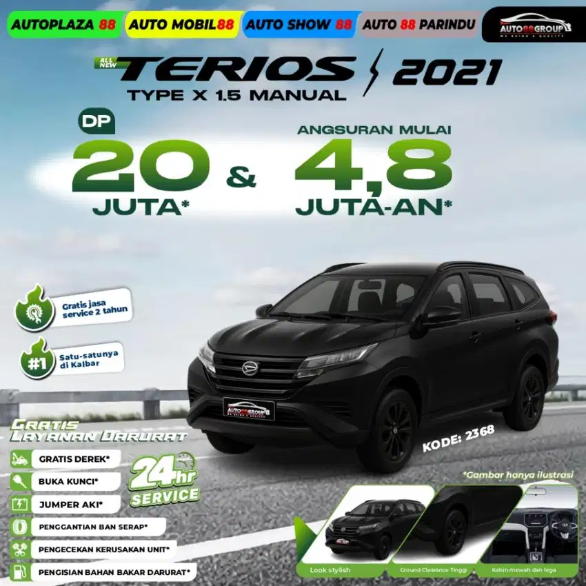 DAIHATSU ALL NEW TERIOS (BLACK) TYPE X 1.5 M/T (2021)