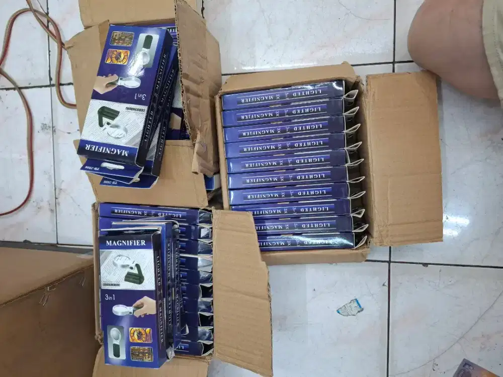 Lensa kaca pembesar magnifier Th 7006 LED multifungsi 3 in 1 original