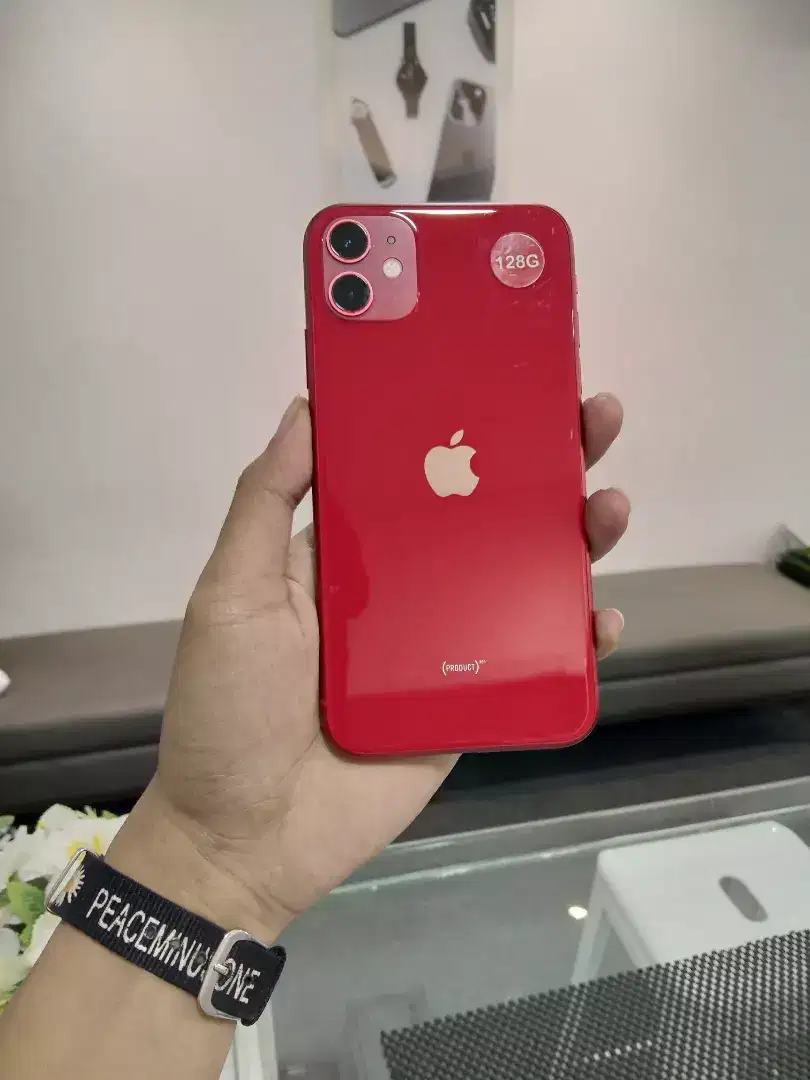 IPHONE 11 128 GB RED PRODUCT SECOND INTER FULLSET NO MINUS