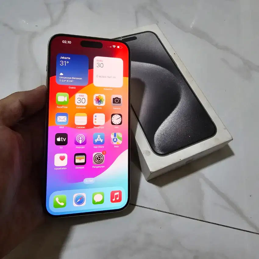iPhone 15 pro max 256GB ibox fulset bisa tt
