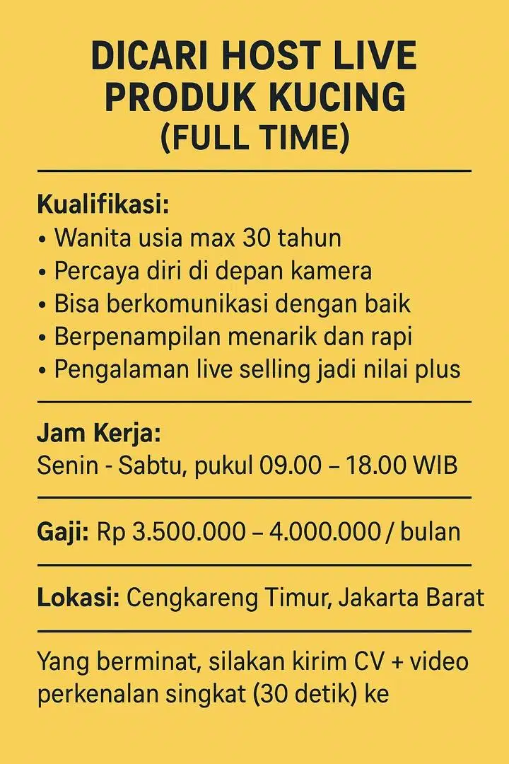 Di cari Host live full time