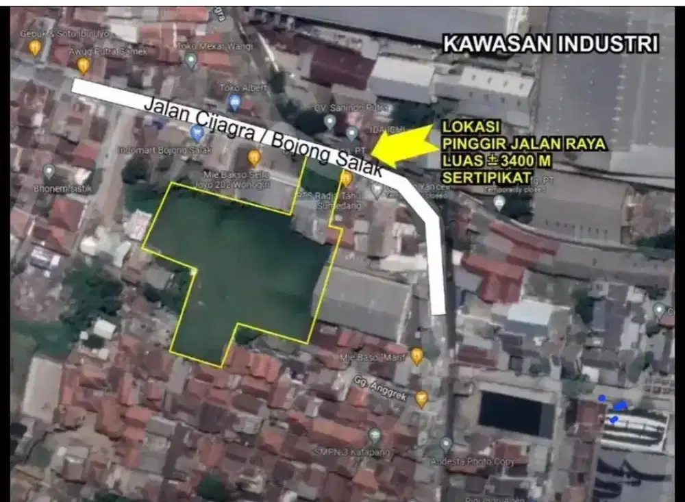 Dijual Tanah Strategis di Cilampeni – Kawasan Pabrik