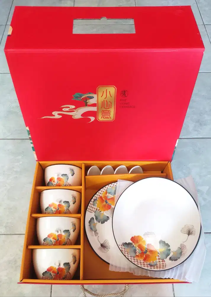 Piring Mangkok Keramik Hampers Imlek Unik Kitchenware
