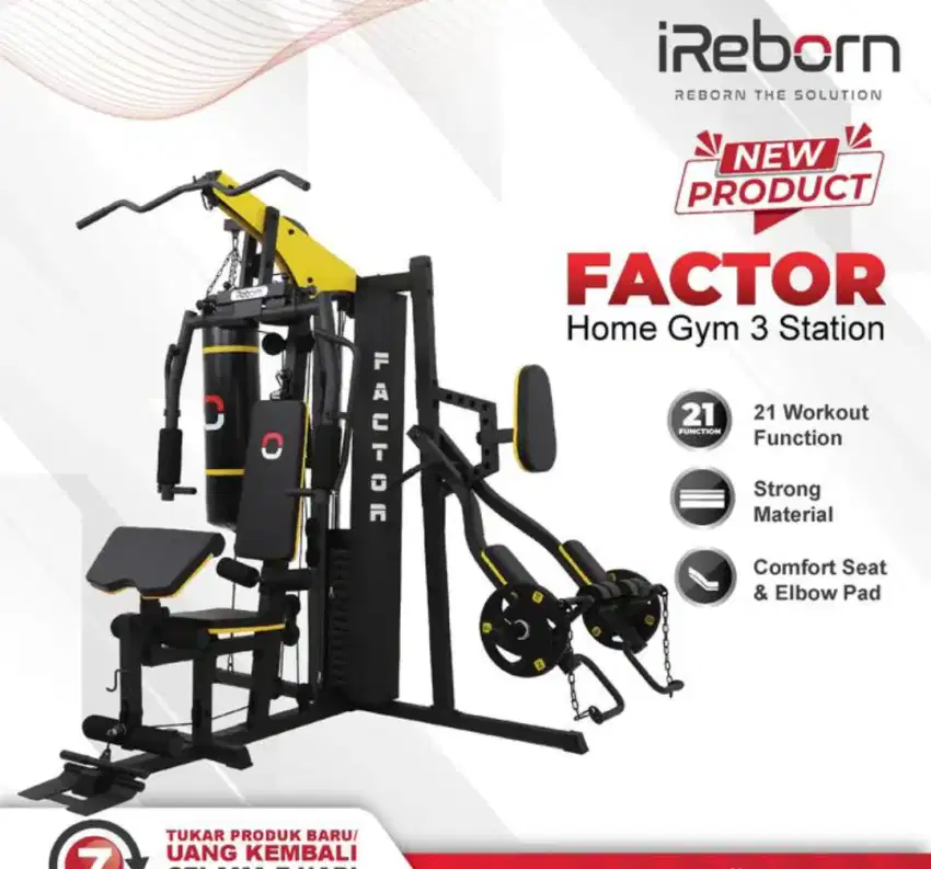 Alat Fitness Latihan Otot HomeGym 3 sisi iReborn