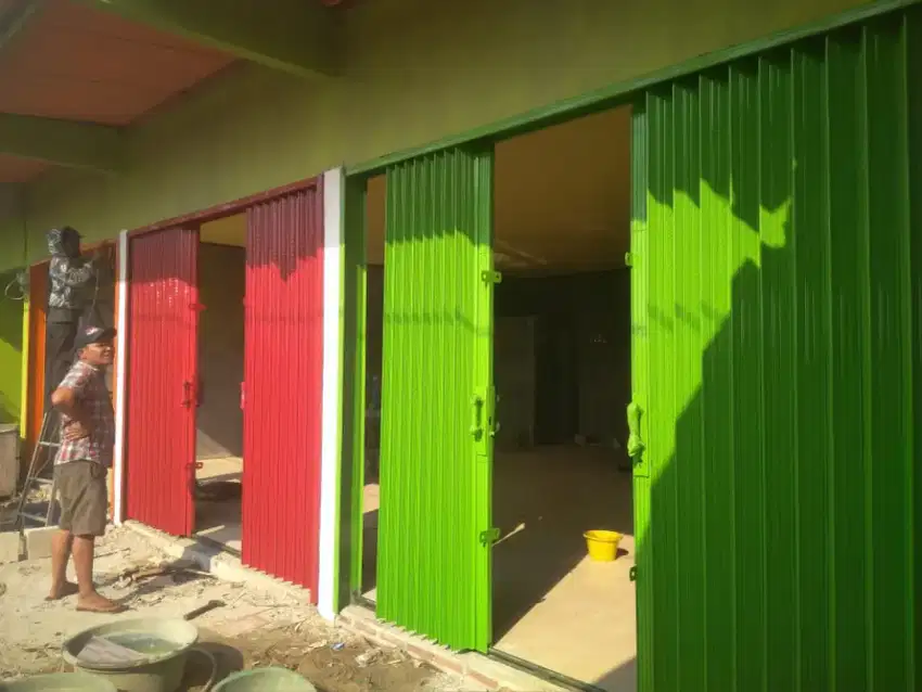 Folding gate pintu harmonika rolling door baru