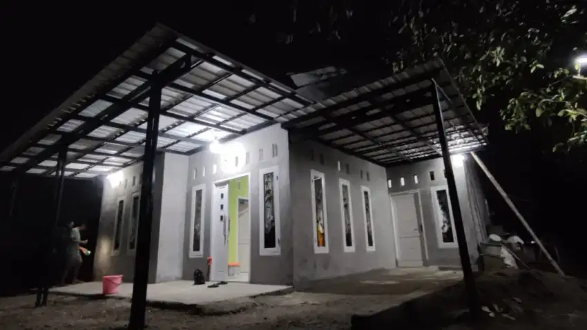 Kanopi bajaringan siap pasang dengan atap spandek dan alderon
