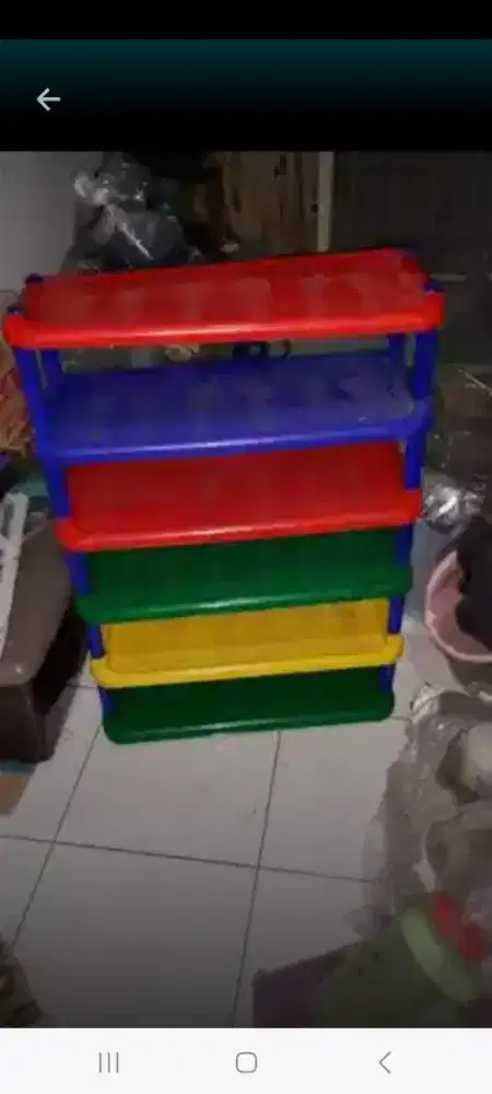 rak sepatu 6 tingkat bahan plastik