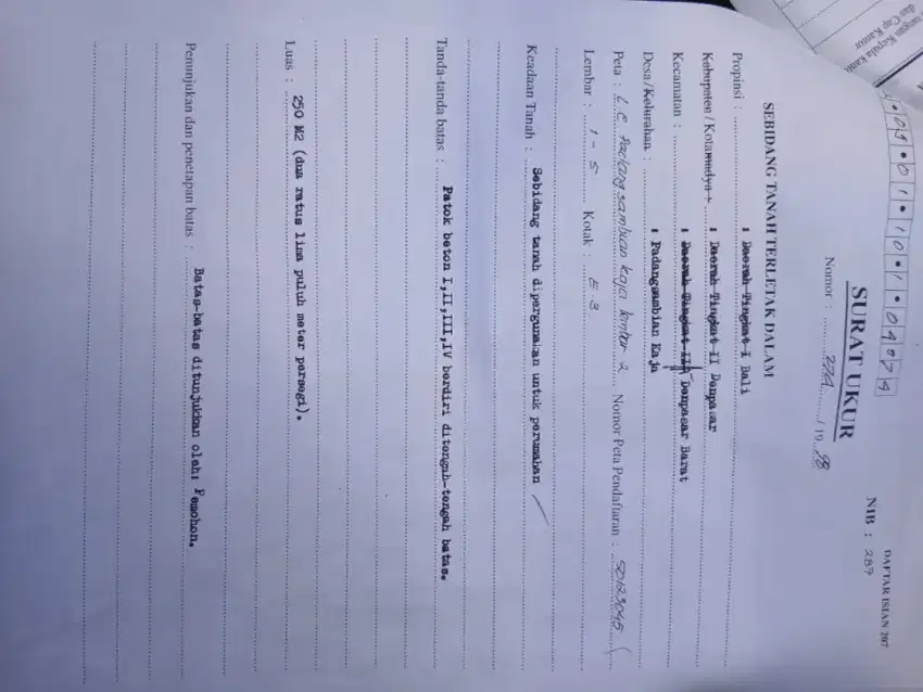 TANAH 2,5 ARE GUNUNG ANDAKASA JLN 8 METER ASPAL