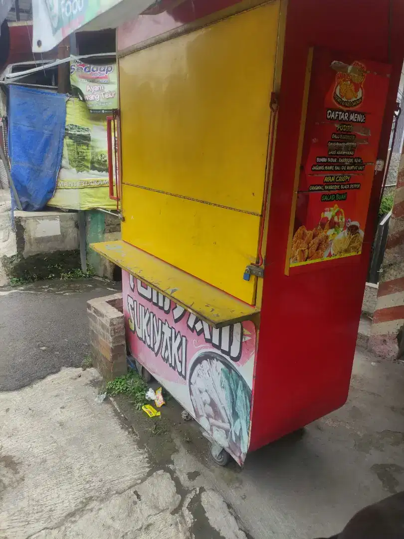 Jual grobak + deepfryer nego