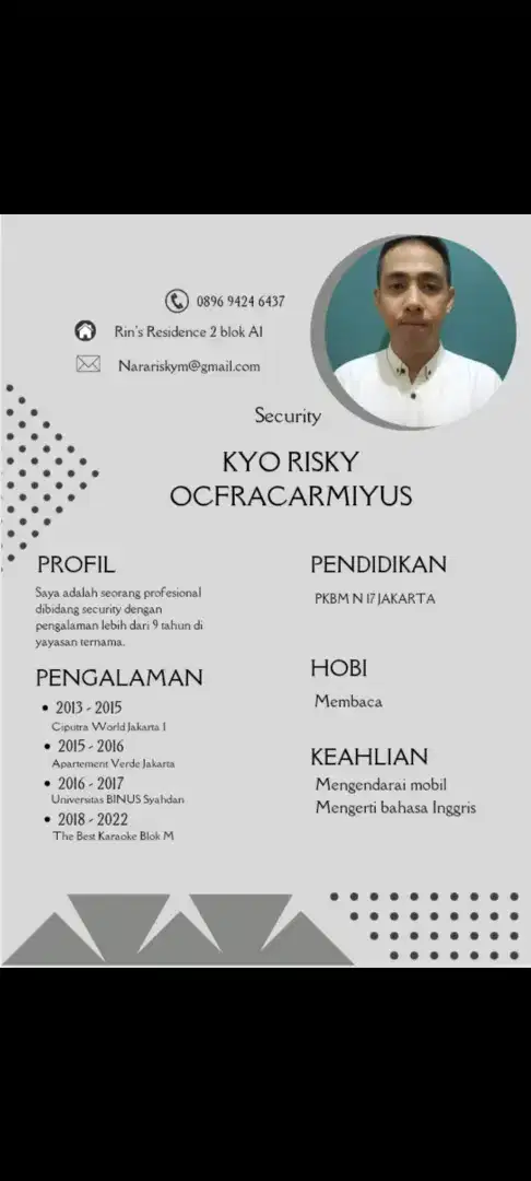 Mencari lowongan security