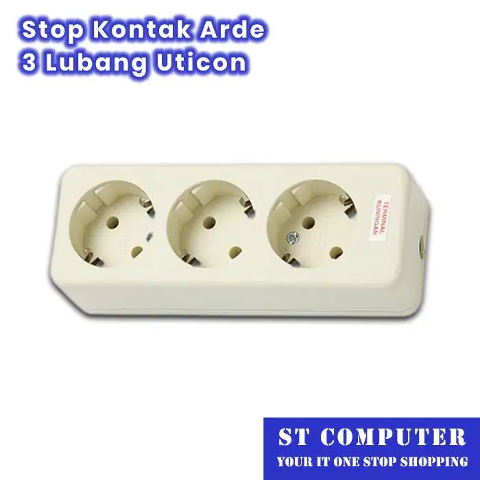 Stop Kontak Arde 3 Lubang Uticon