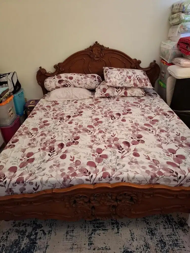 (NEGO) Rak kasur dari kayu jati (tidak termasuk kasurnya)