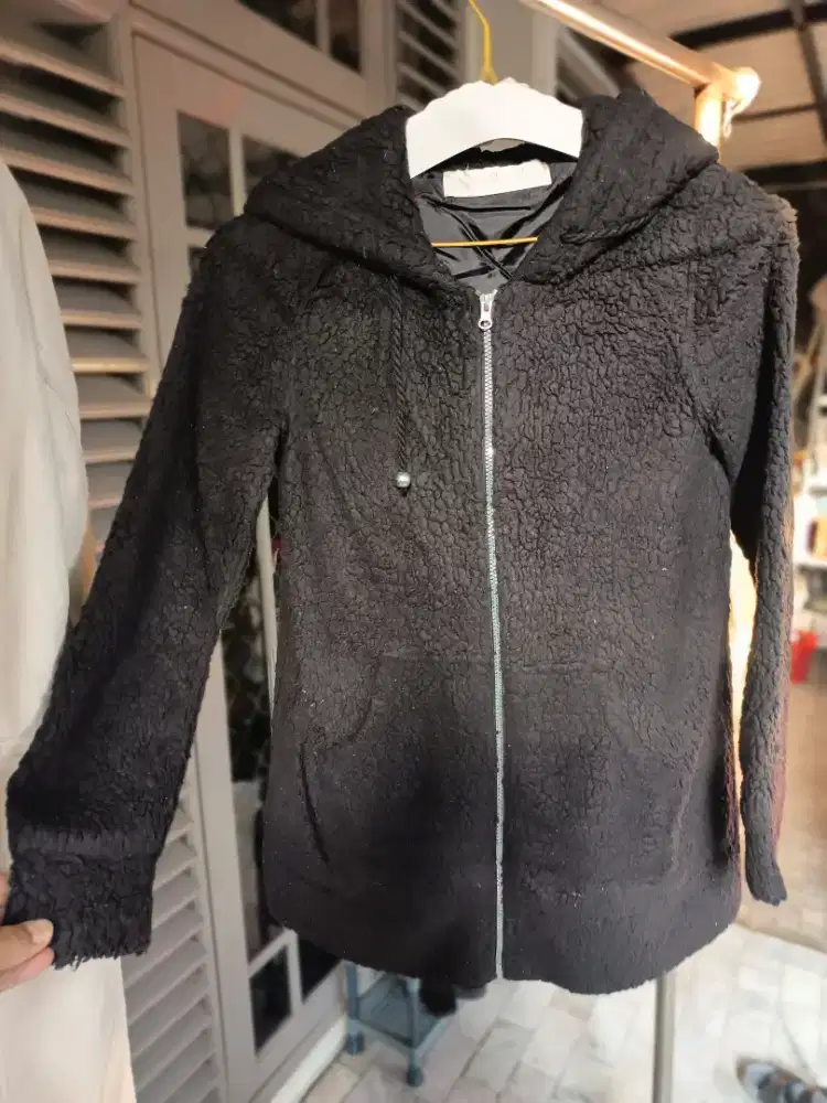 jaket hoodie wool