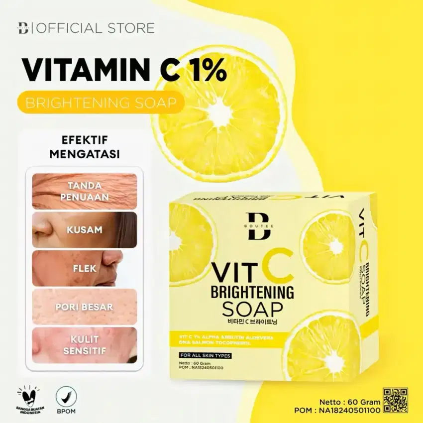 Beutee Sabun Wajah Vit C 1% 60gr