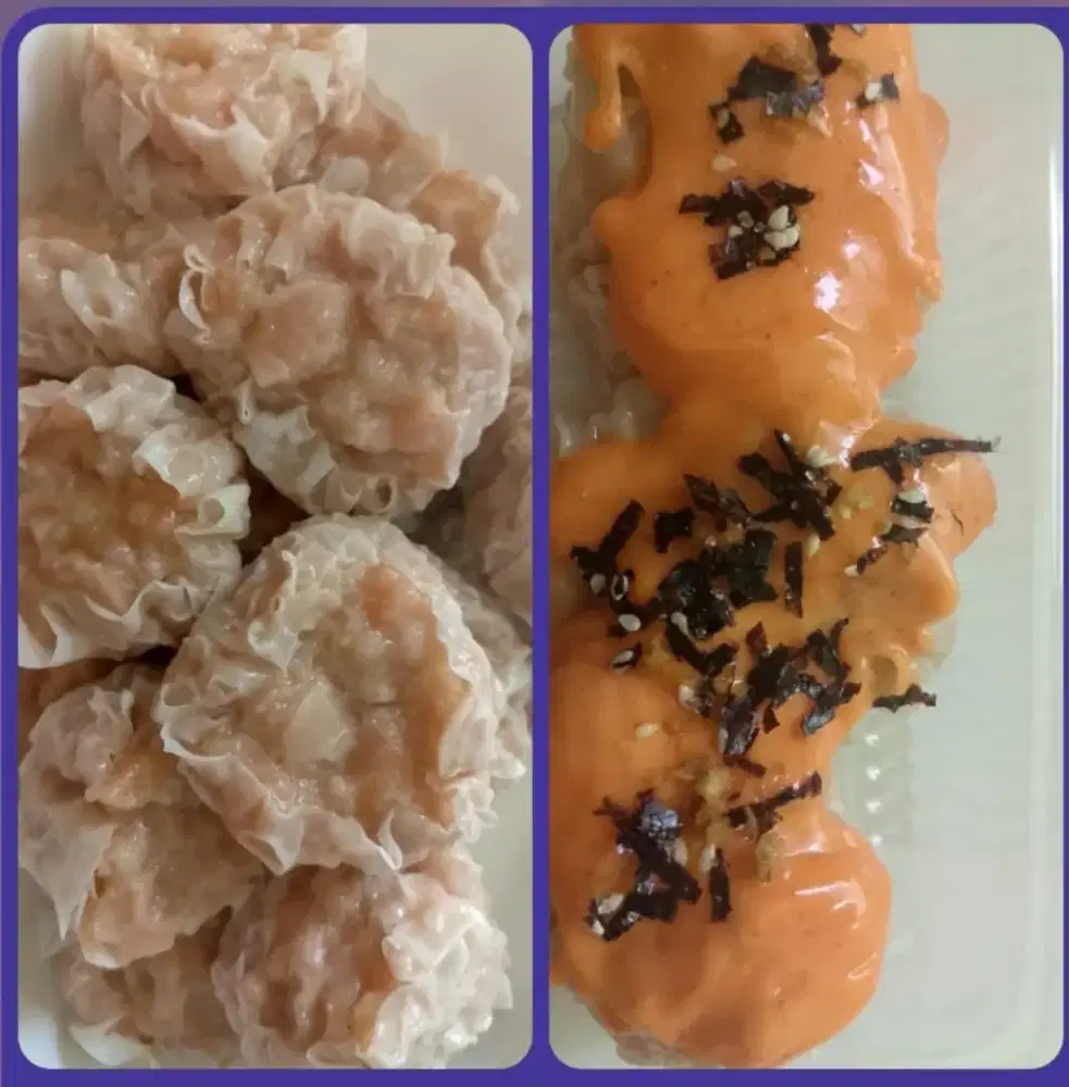 Jual dimsum full ayam (mentai, bakar, bolognais)