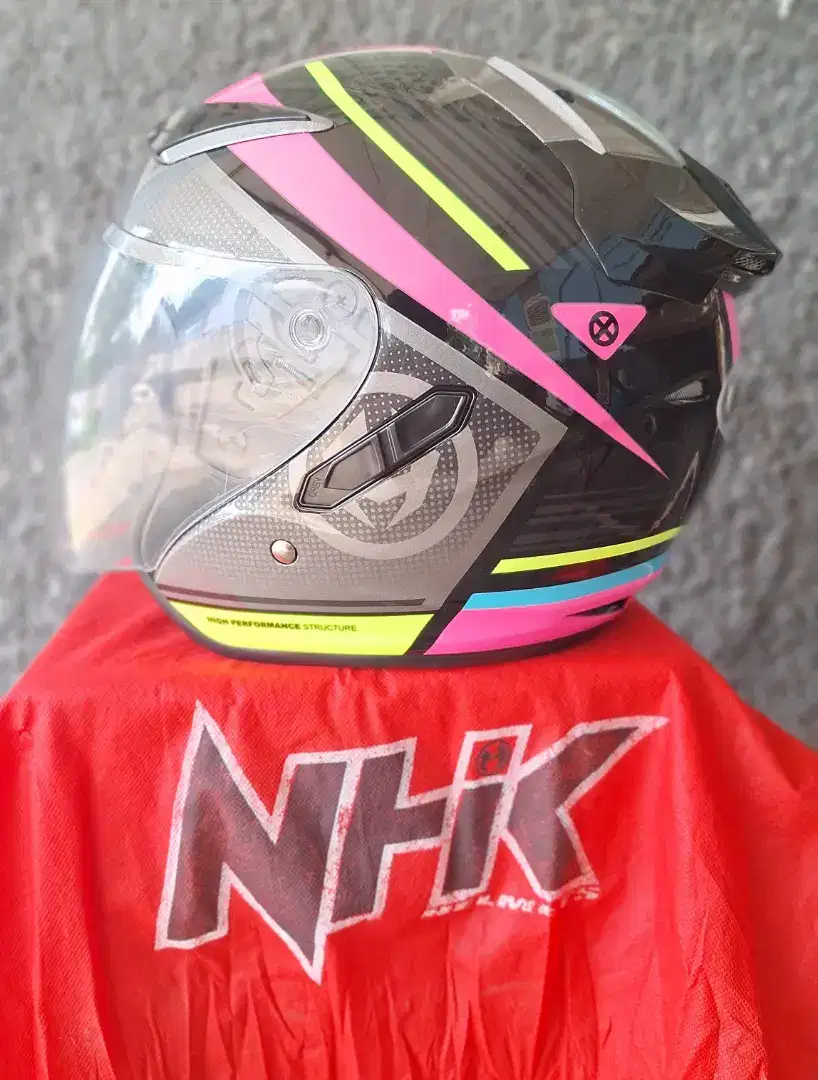 Helm half face NHK R1 double Visor
