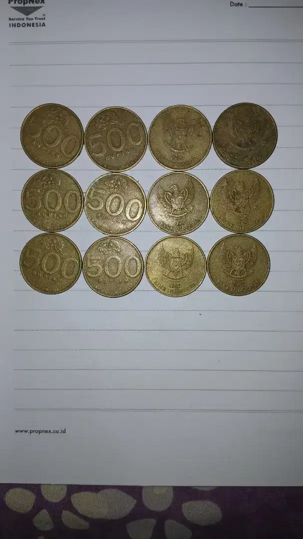 Koin 500 emas th 1997