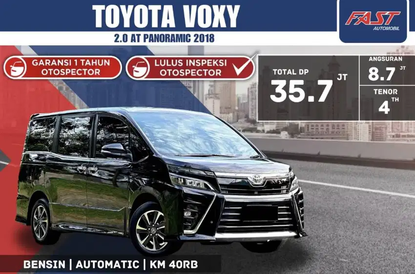 TOYOTA VOXY 2018 2.0 AT PANORAMIC LOW KM.40RB & PAJAK PANJANG #F4ST
