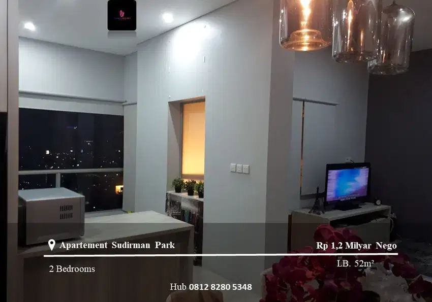 Dijual Apartement Sudirman Park High Floor 2BR Furnished View Sudirman