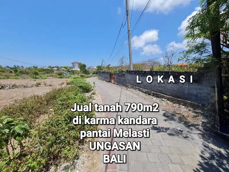 jual tanah langka 790m2 pantai melasti ungasan view laut