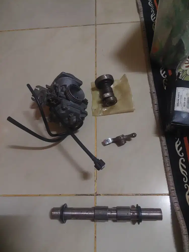 Karburator klx ori, cam klx, pelatuk klx, boshing arm klx dtracker