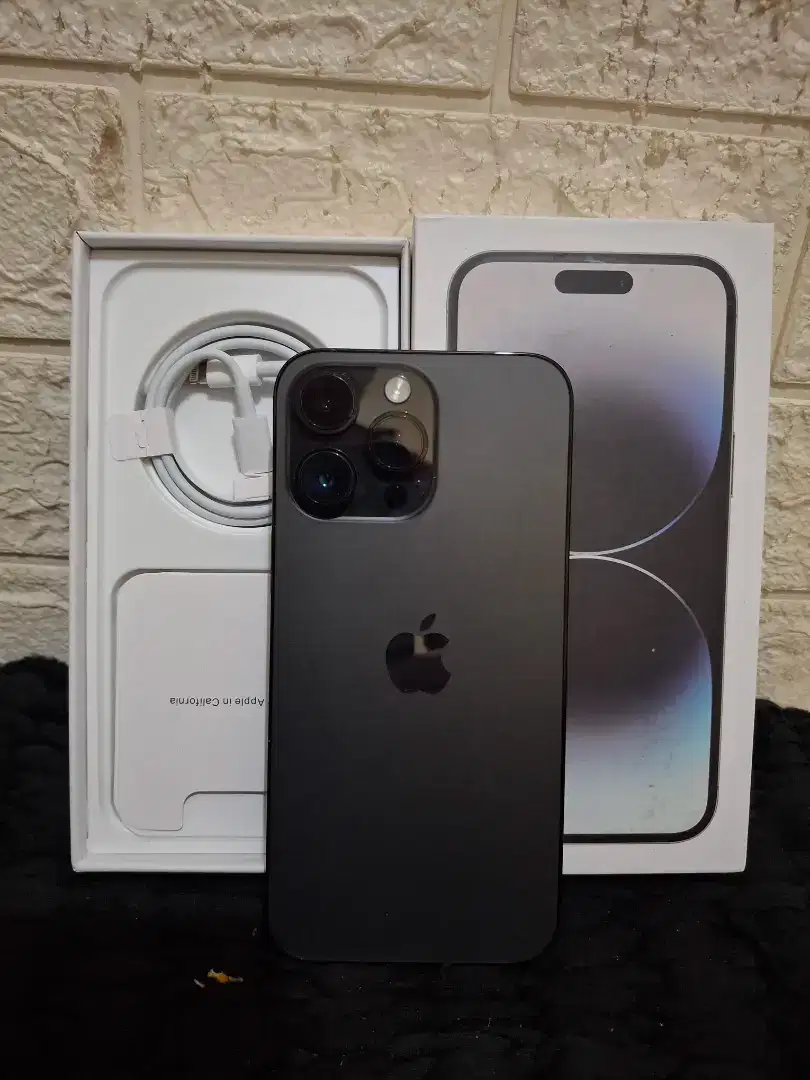 iphone 14 pro max 256gb space black inter all operator mulus bersinar
