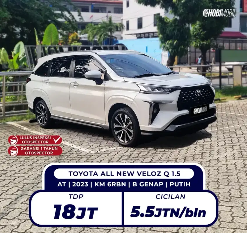 All New Veloz Q NON TSS 1.5 AT 2023 Pemakaian 2024