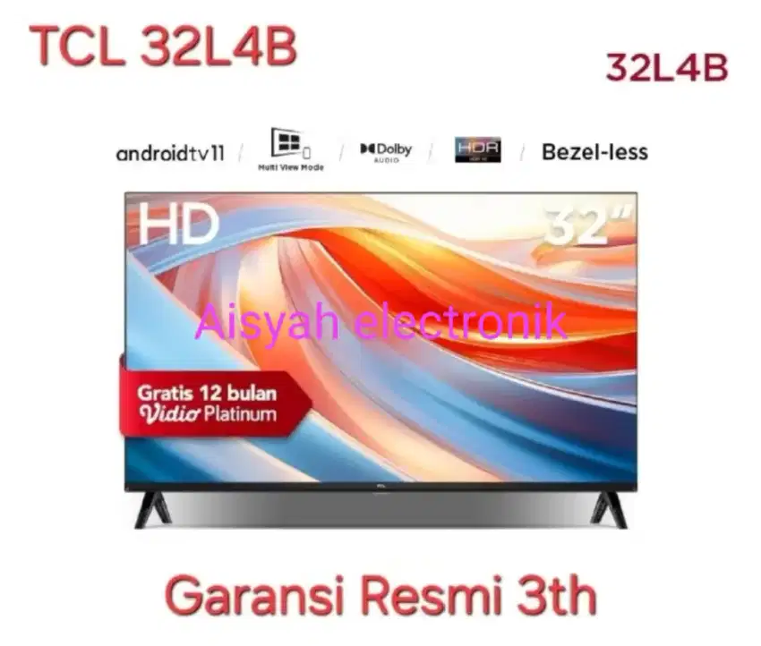 PROMO ANDROID TV 32 INCI TCL NEW 32L4B GARANSI RESMI 3 TAHUN