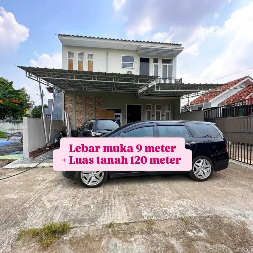 LUAS 120 meter Lebar 9 Meter 4+1 KT Lokasi Cakep Strategis