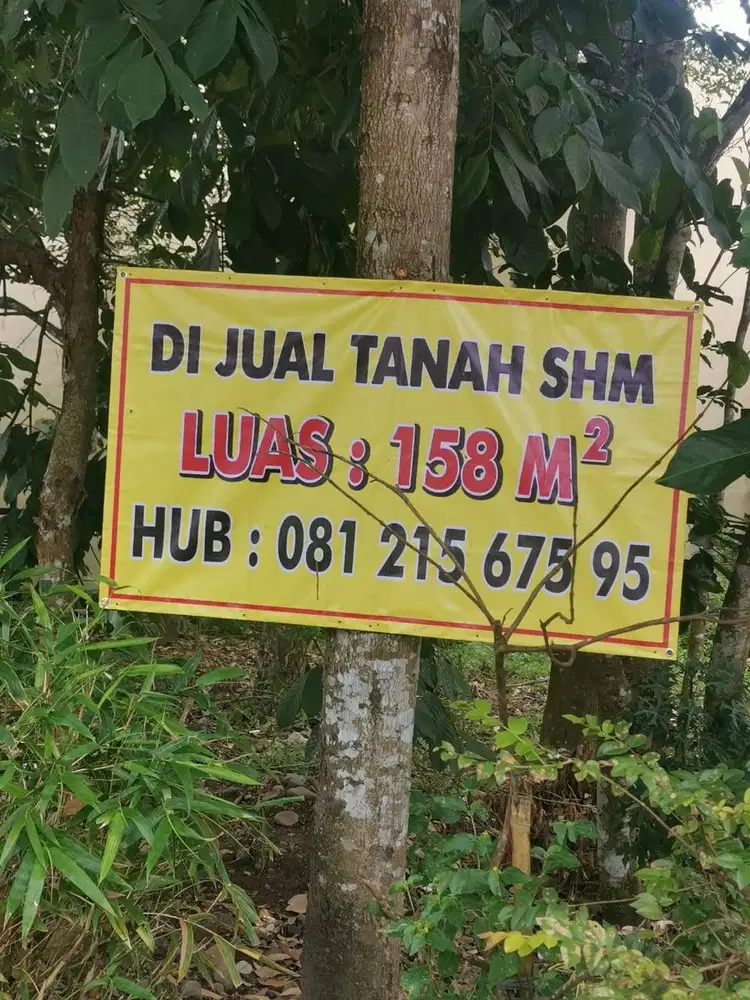 Dijual Tanah Kavling SHM 158 m² Hanya 300 Meter dari Taman