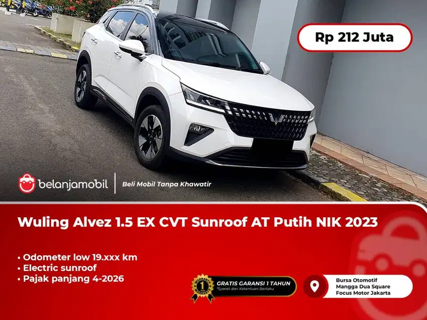 Wuling Alvez 1.5 EX CVT Sunroof AT Putih 2023/2024[ LOW KM ]