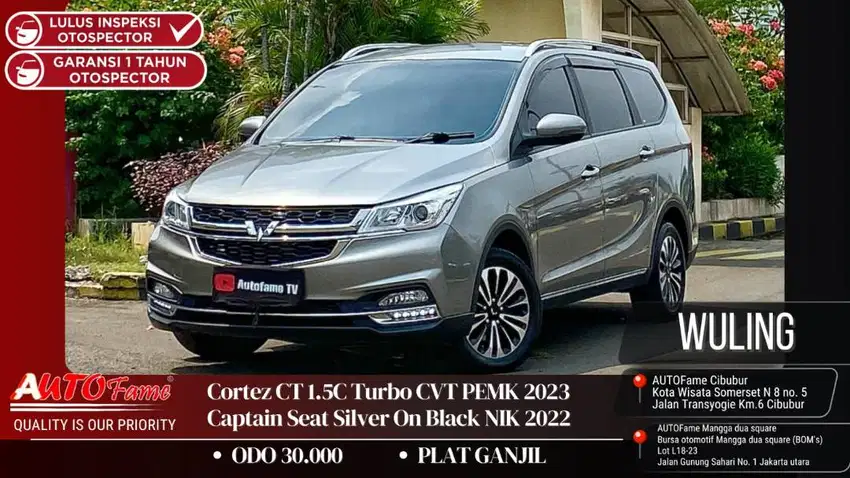 New Wuling Cortez CT 1.5C Turbo CVT PEMK 2023 Captain Seat Silver On B